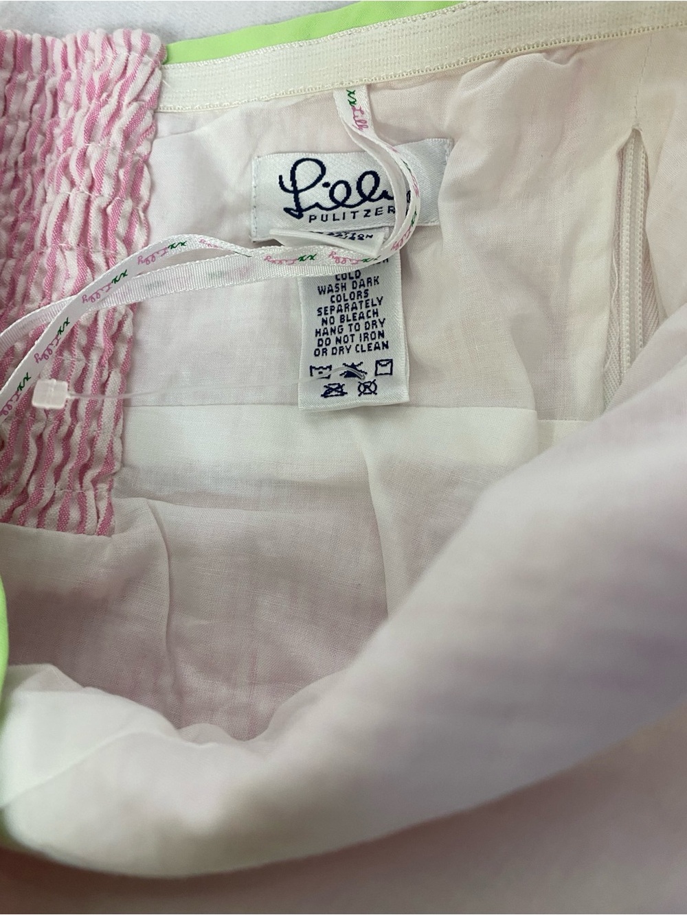 Lilly Pulitzer VINTAGE WHITE LABEL Pink White Stripe 2 Piece Set Top Capri 6 - Picture 7 of 15